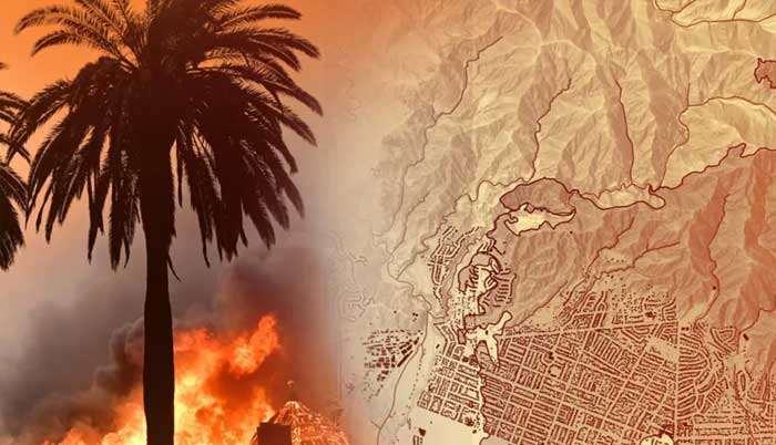 US wildfires: Maps and images reveal scale of California’s Los Angeles wildfire devastation