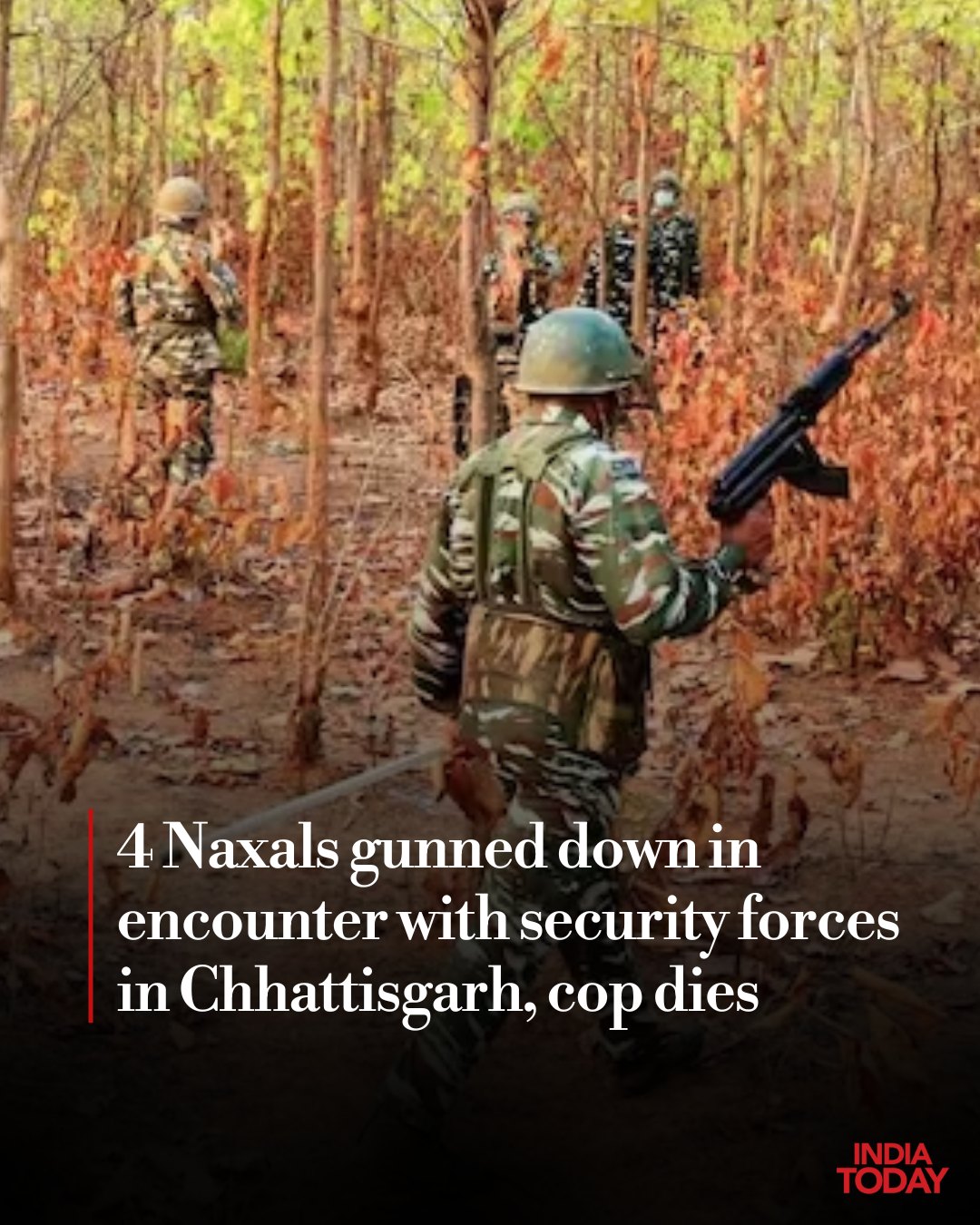 Four Naxals, Policeman Killed In Gunfight In India’s Chhattisgarh