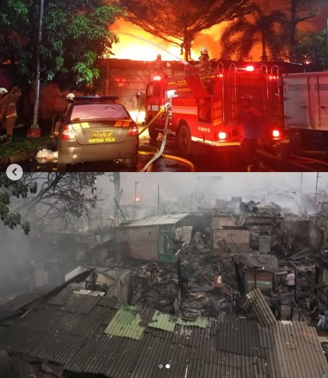 Fire Destroys Over 500 Houses In Jakarta