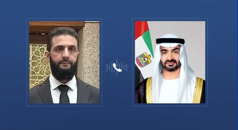 UAE President Reaffirms Support For Syria’s Sovereignty In Call With Syria’s De Facto Leader