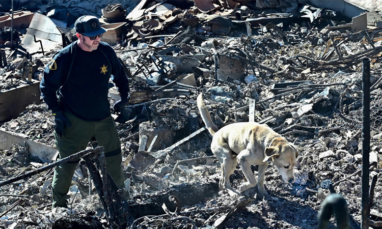 US wildfires: Search for bodies as Los Angeles firefighters brace for more wind