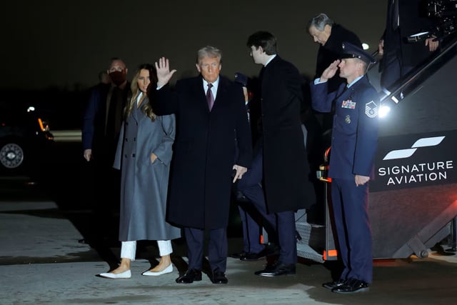 US: Pres-elect Trump arrives in Washington ahead of Monday’s inauguration