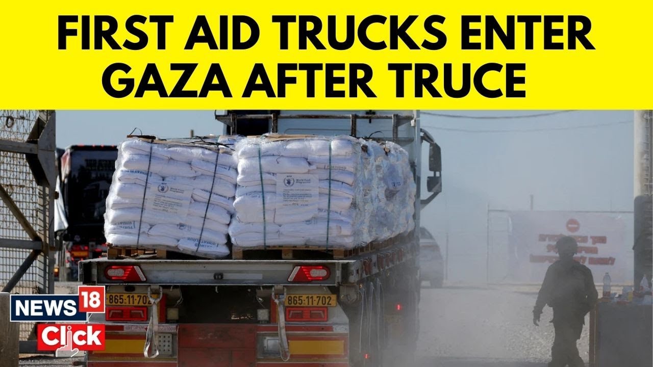 First Aid Trucks Entered Gaza From Egypt As Ceasefire Takes Effect