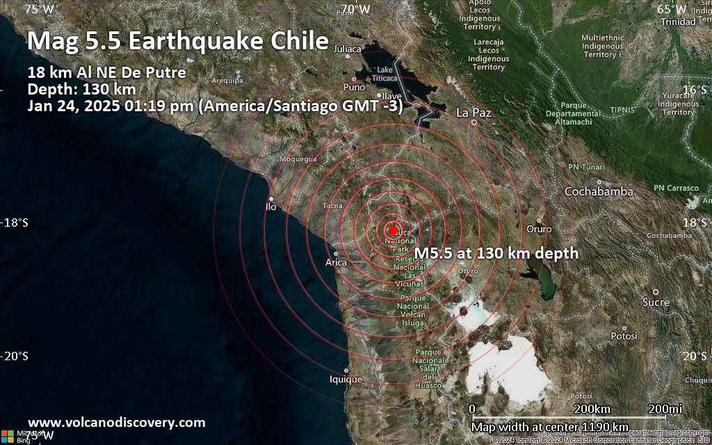 5.5 Magnitude Quake Hit Northern Chile