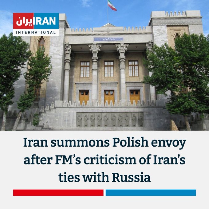 Iran Summoned Polish Envoy Over FM’s Comments