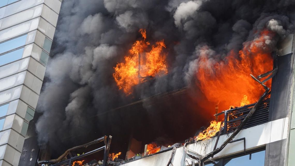 At Least 100 Evacuated After Luxury High-Rise Fire In Argentina