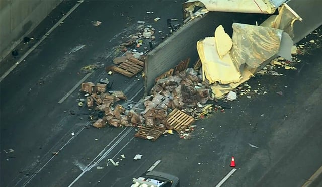 US: Truck crash leaves eggs on California freeway at a time of soaring egg prices due to bird flu