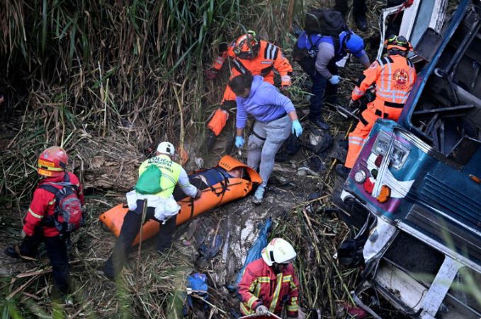 Guatemala: At least 55 dead after bus plunges into ravine