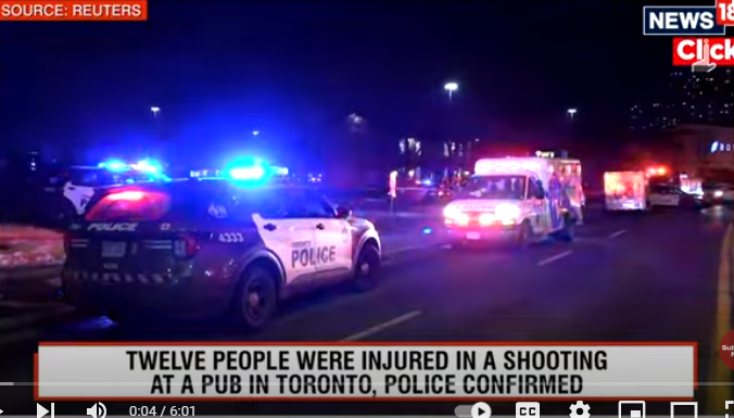 12 Injured In Shooting At Toronto Pub